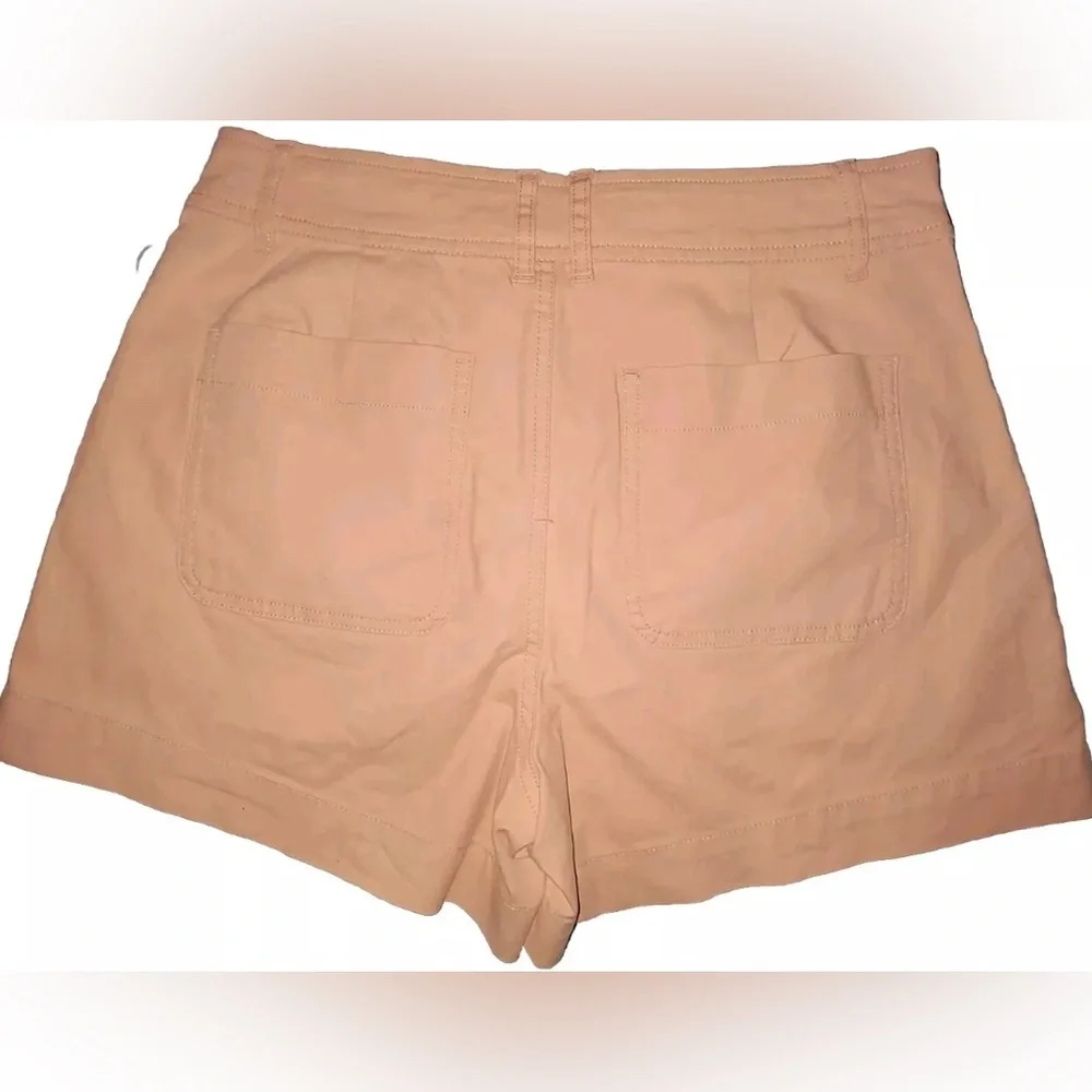 A New Day Women's High-Rise Everyday Shorts Size 2 Peach 98% Cotton/2% Spandex - Picture 7 of 10
